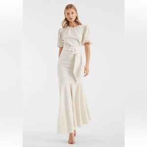 SACHIN + BABI Camilla Belted Gown in Ivory